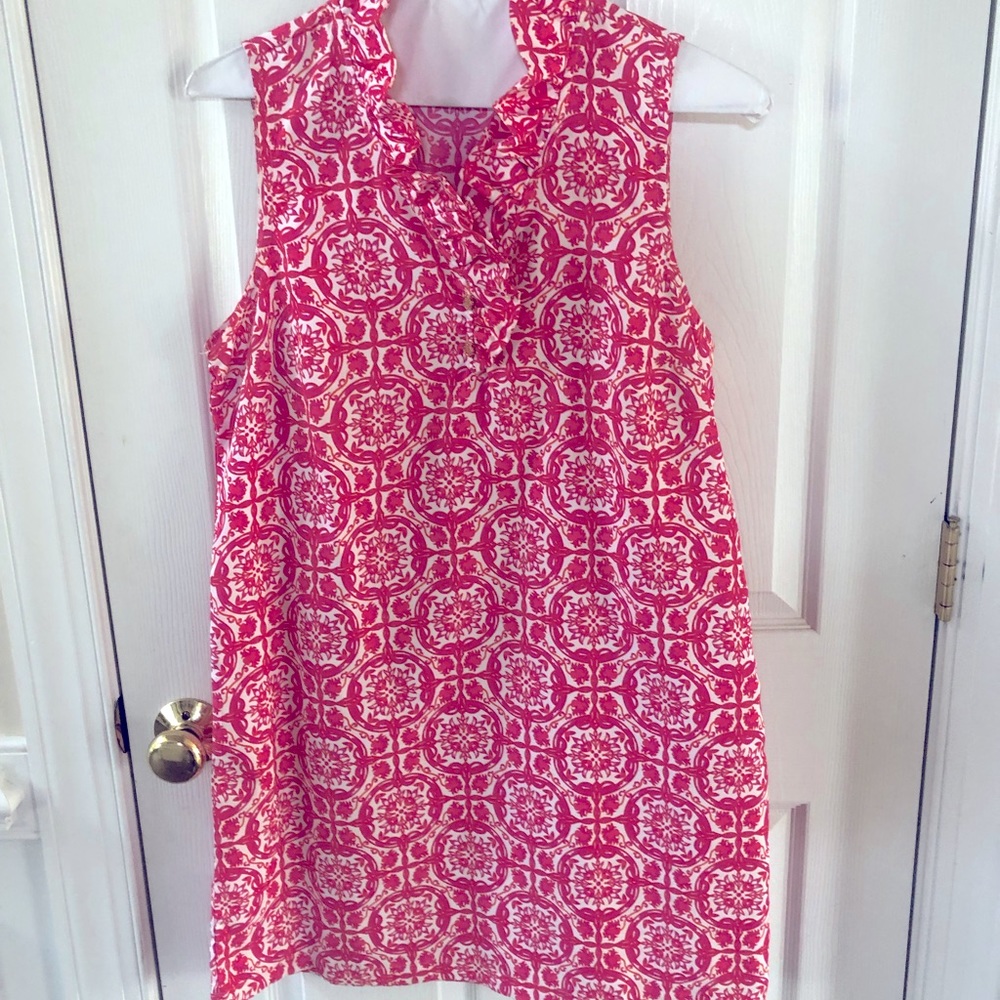 Mud Pie Pink and White Dress